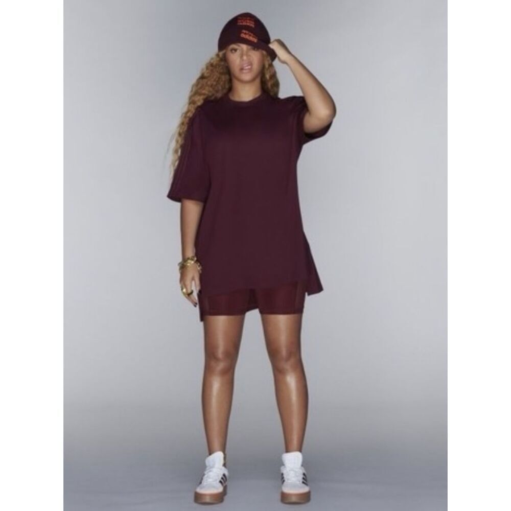 Adidas x Ivy Park Maroon SS Oversized Tee Women’s Sz Small NWT